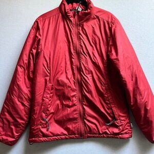 MEC Mountain Equipment Co-op red full zip light weight puffer jacket Sz M